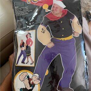 Men’s Popeye Sailor Cartoon Character Costume